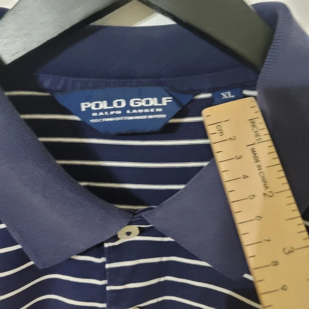 Polo Golf by‎ Ralph Lauren Pima Cotton Shirt XL Blue Short Sleeve Active Sports